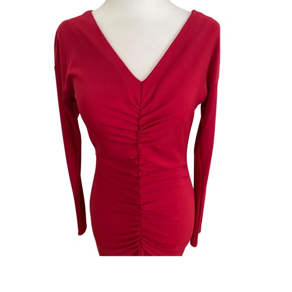 Narcissi Rodriquez For Design Nation Red Midi Long Sleeves. Size: XS - Picture 3 of 4
